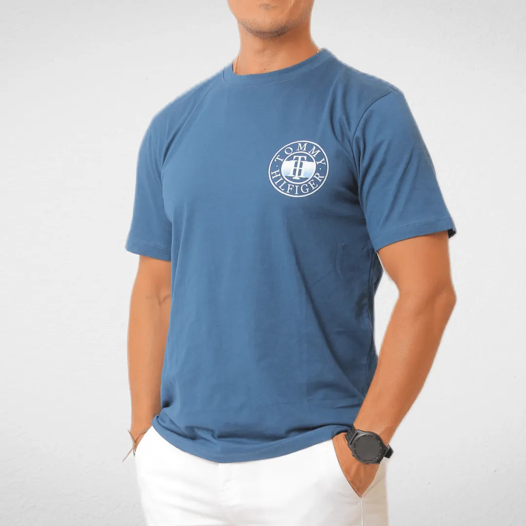 Men TH T-Shirt Round - Blue