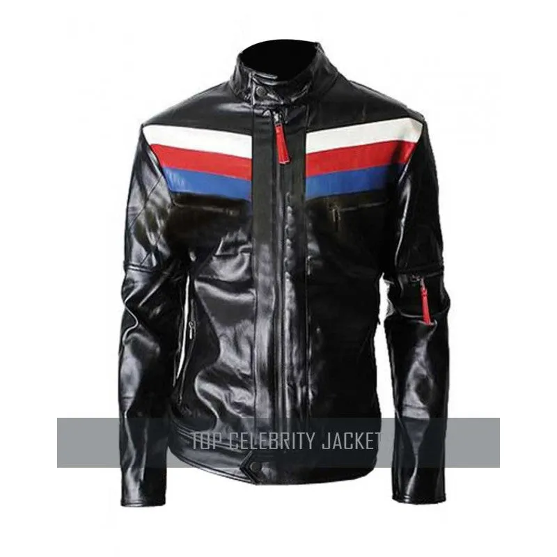 Men&#039;s Rider Casual Slim Fit Biker Motorcycle Fashionable Faux Leather Jacket