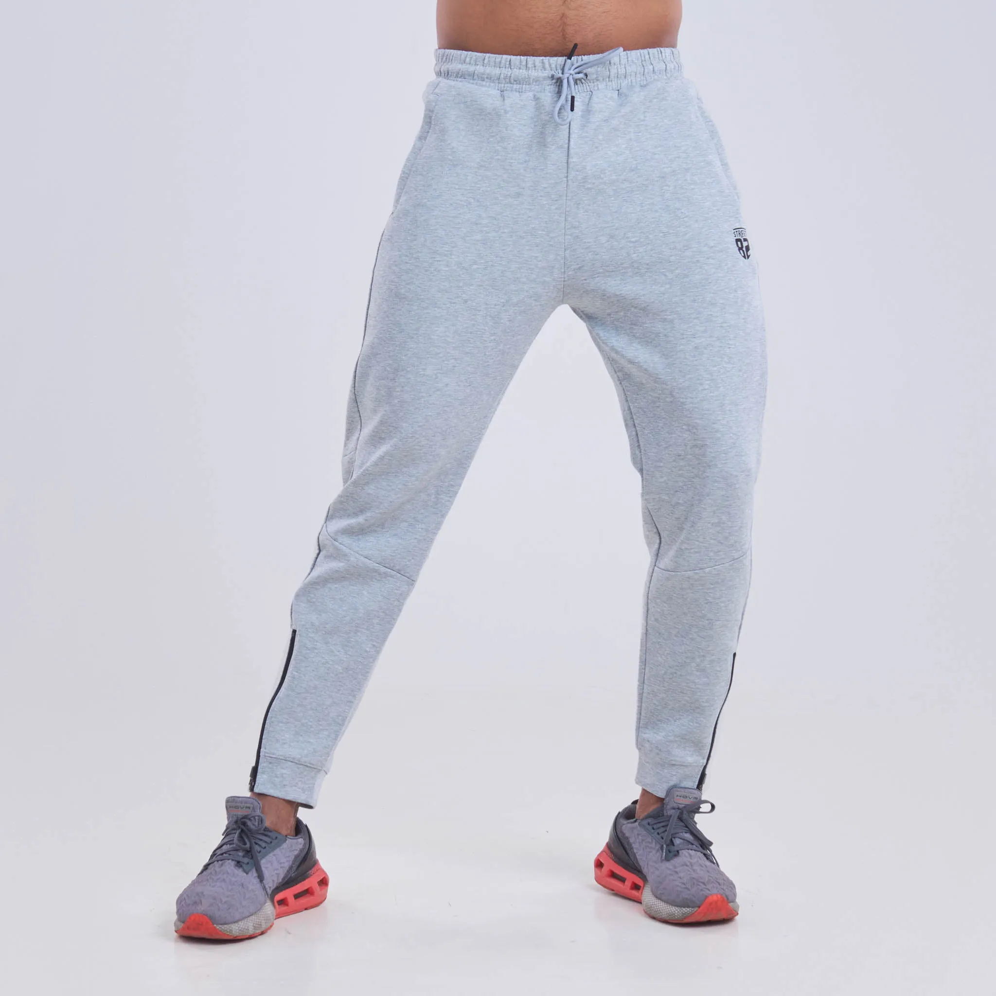 Mens Sports Casual Pant with Zipper Ankle Cuff