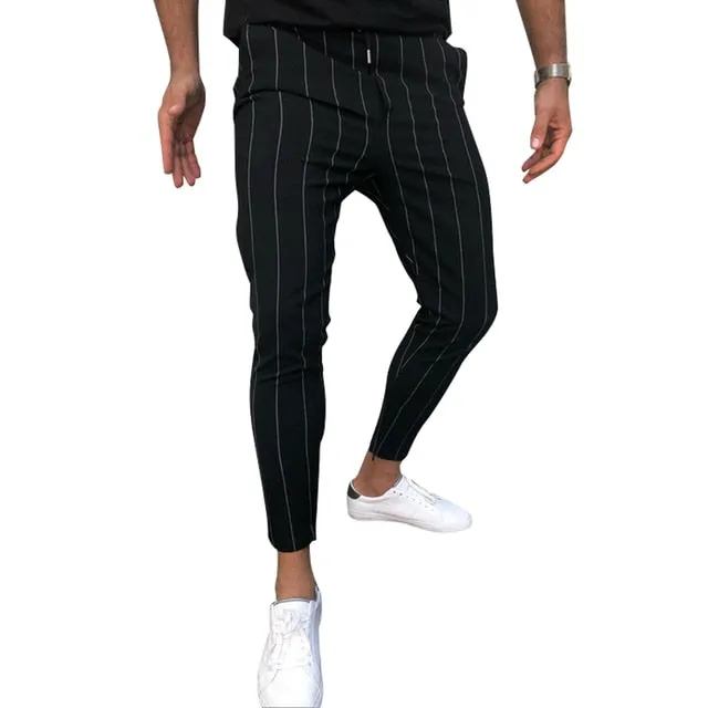 New own  plaid pants placket button zipper trend all-match casual trousers