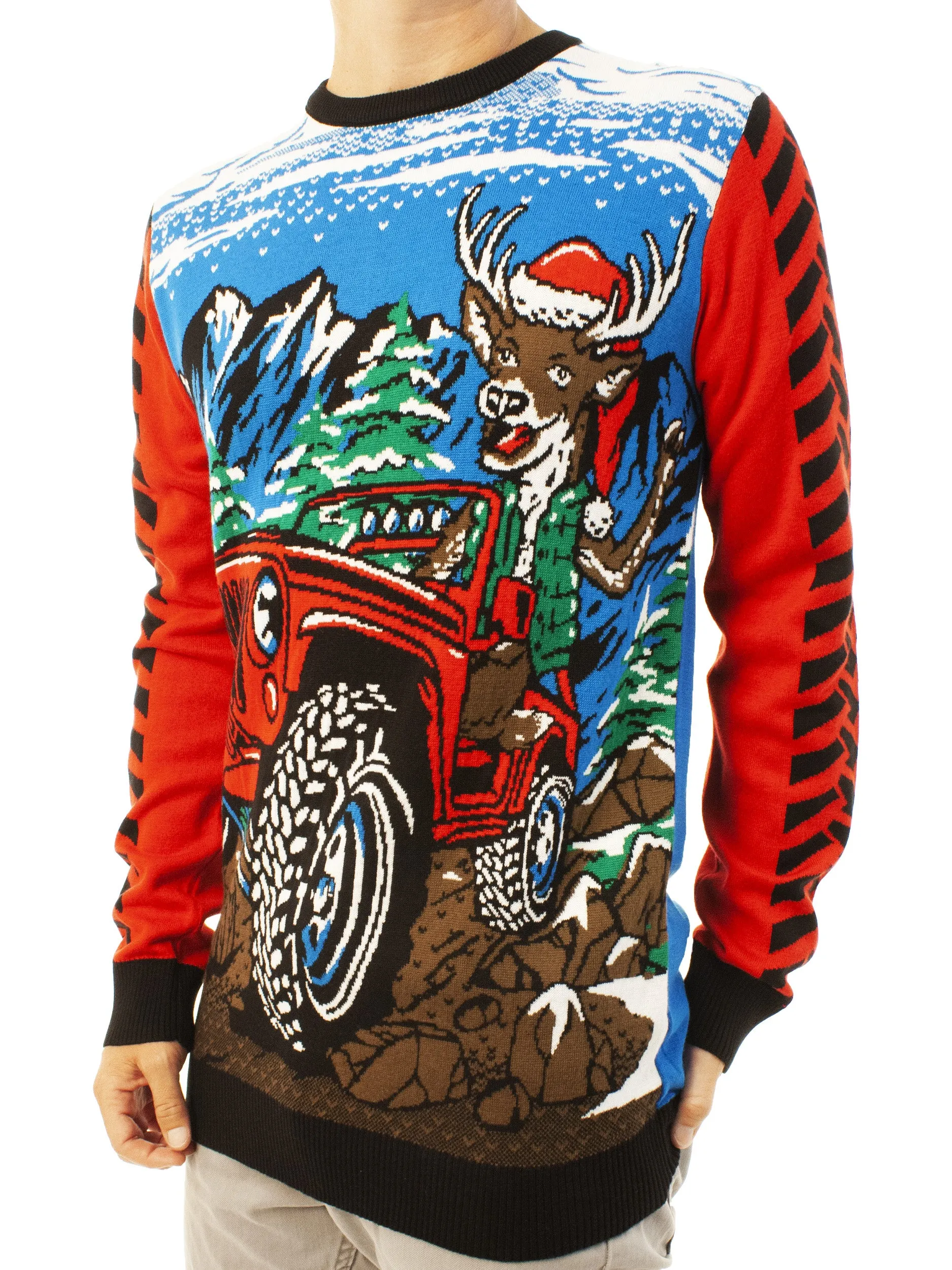 Off Roading Reindeer | Ugly Christmas Sweater For Men & Women | Unisex Sizing