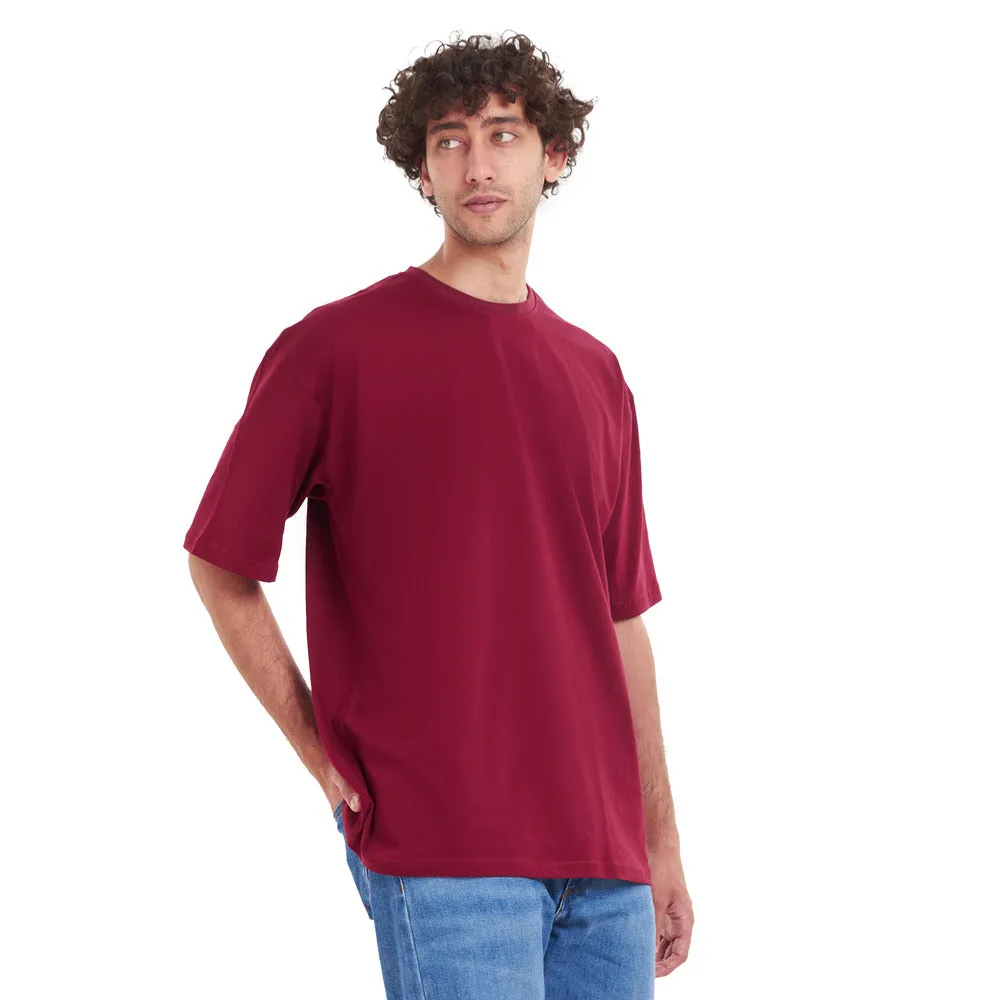 Oversized T-shirt Dark Red