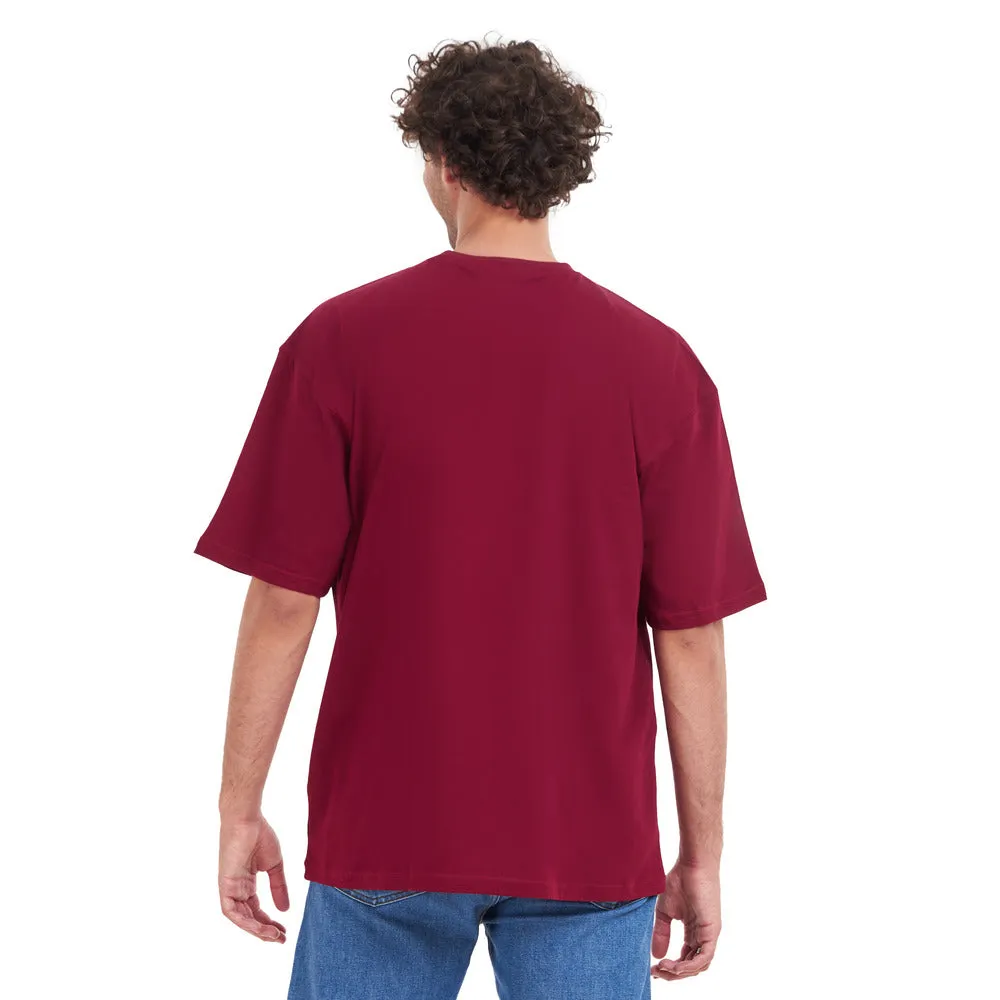 Oversized T-shirt Dark Red