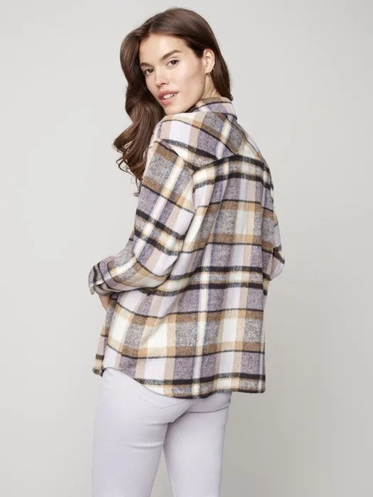 PLAID FLANNEL SHIRT JACKET