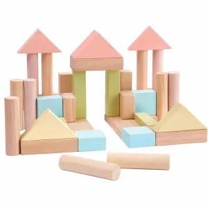 Plan Toys 40 Unit Blocks - Pastel