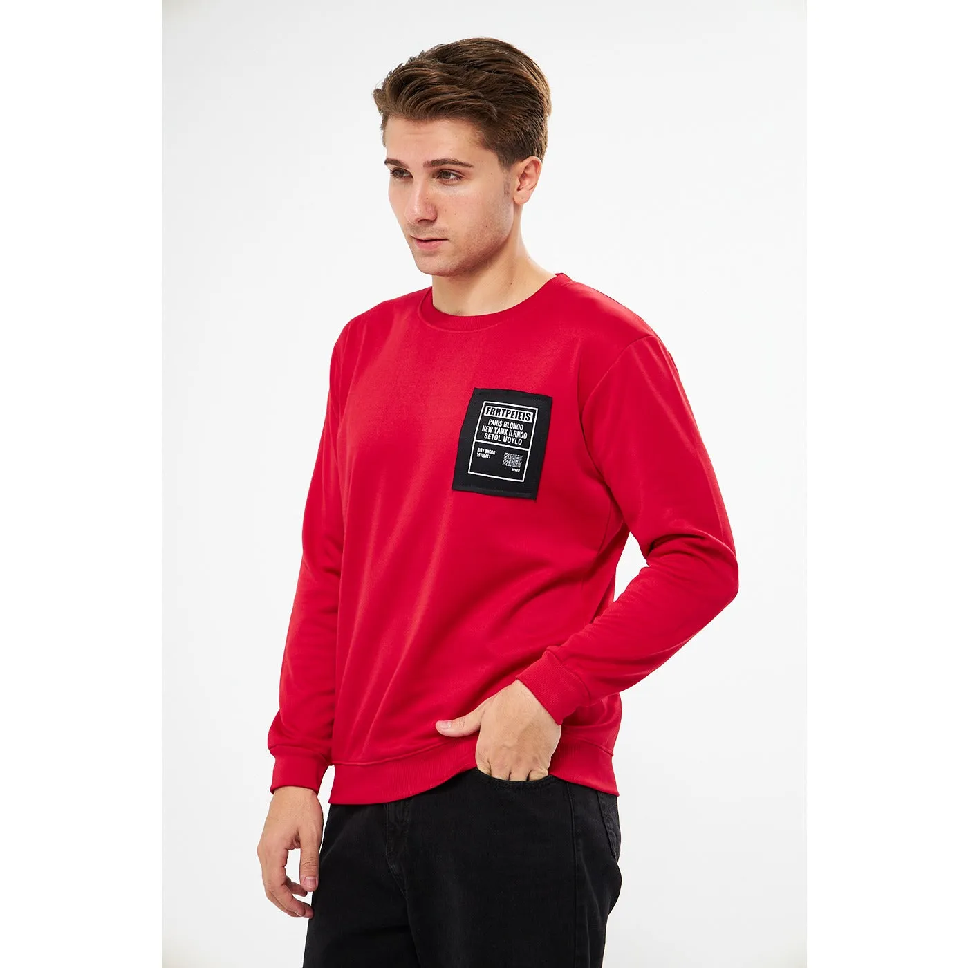 Red Raw Patch Sweatshirt