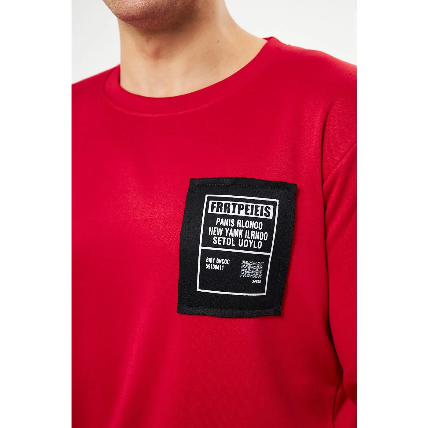 Red Raw Patch Sweatshirt