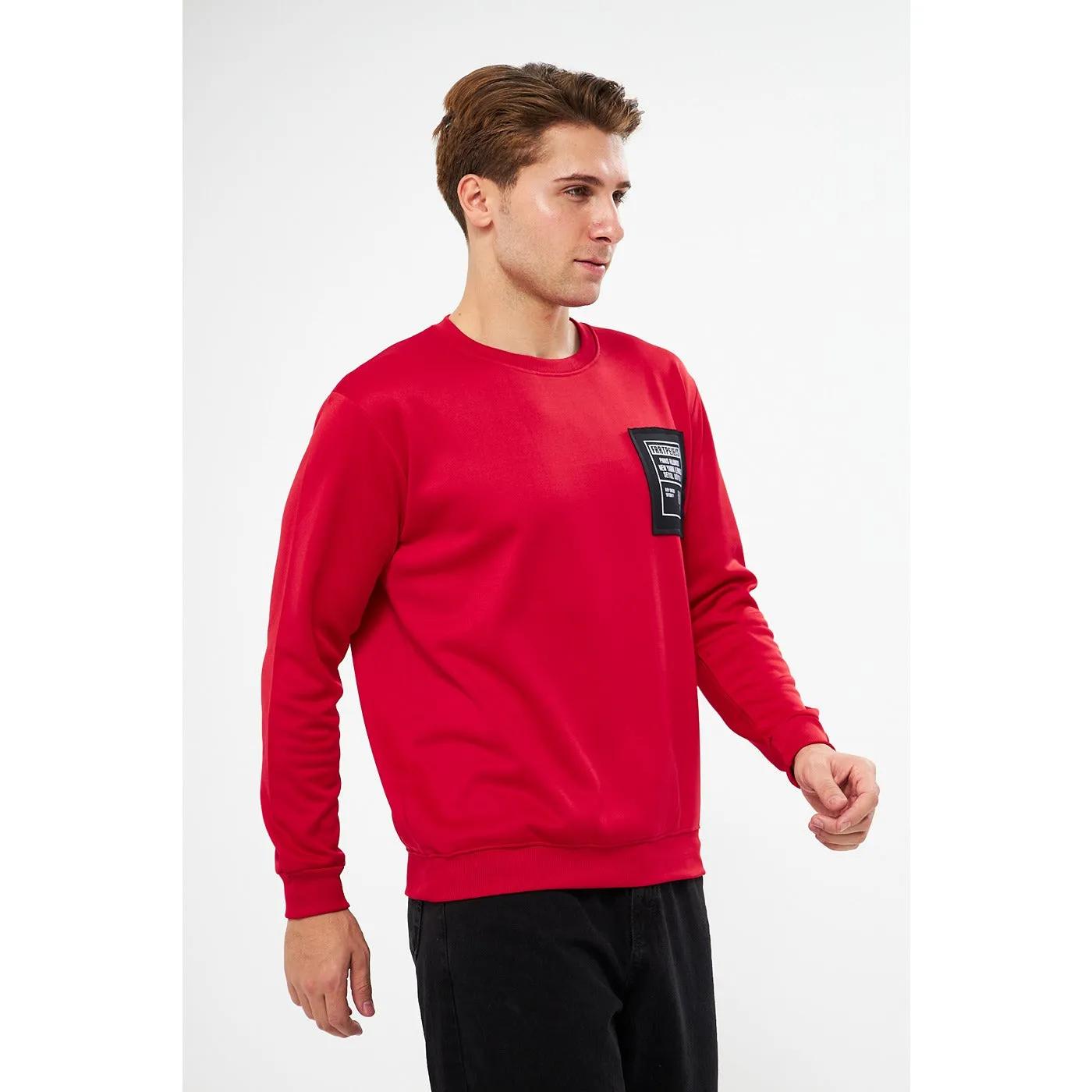 Red Raw Patch Sweatshirt