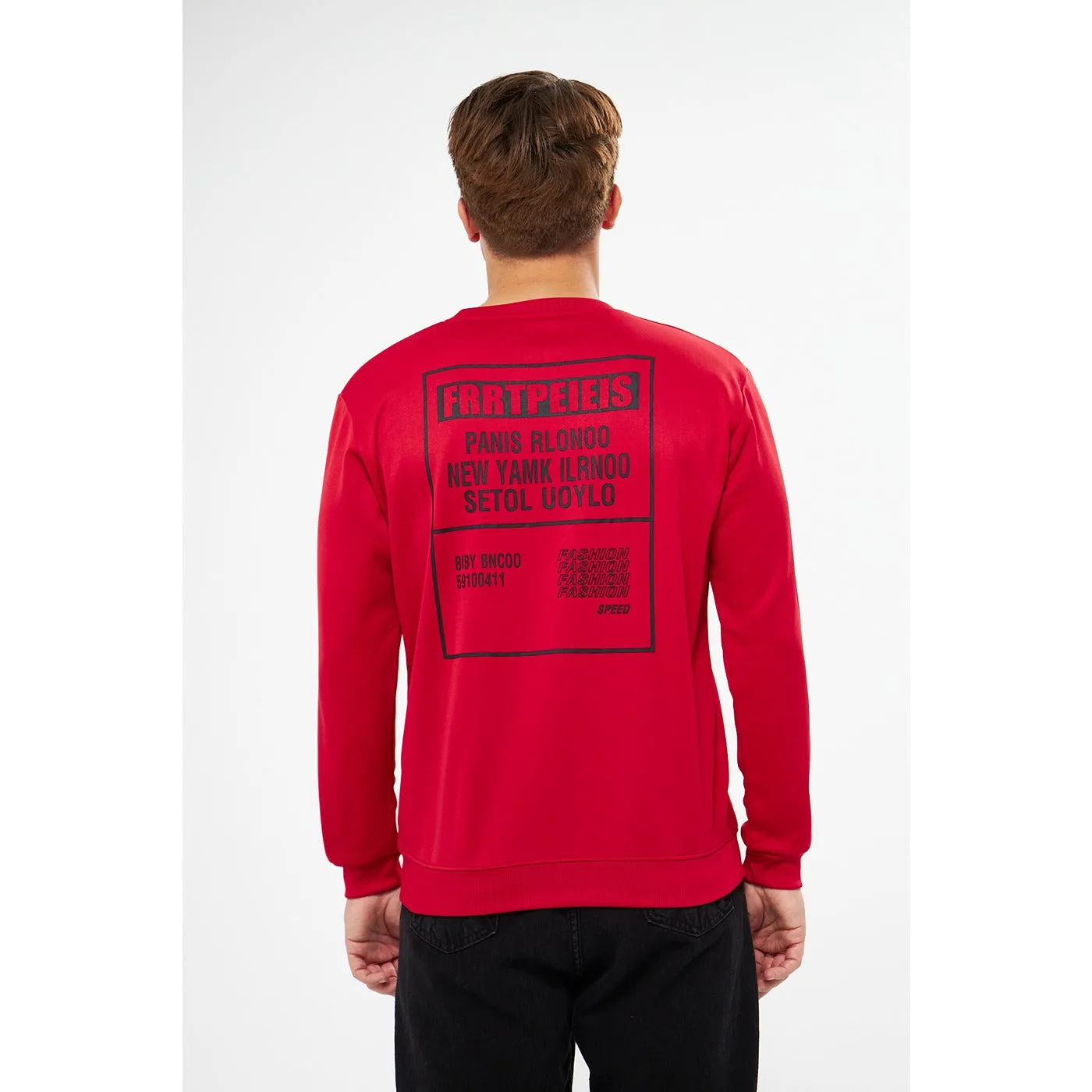 Red Raw Patch Sweatshirt