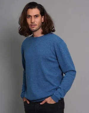 Round Neck Pullover in Manor Blue