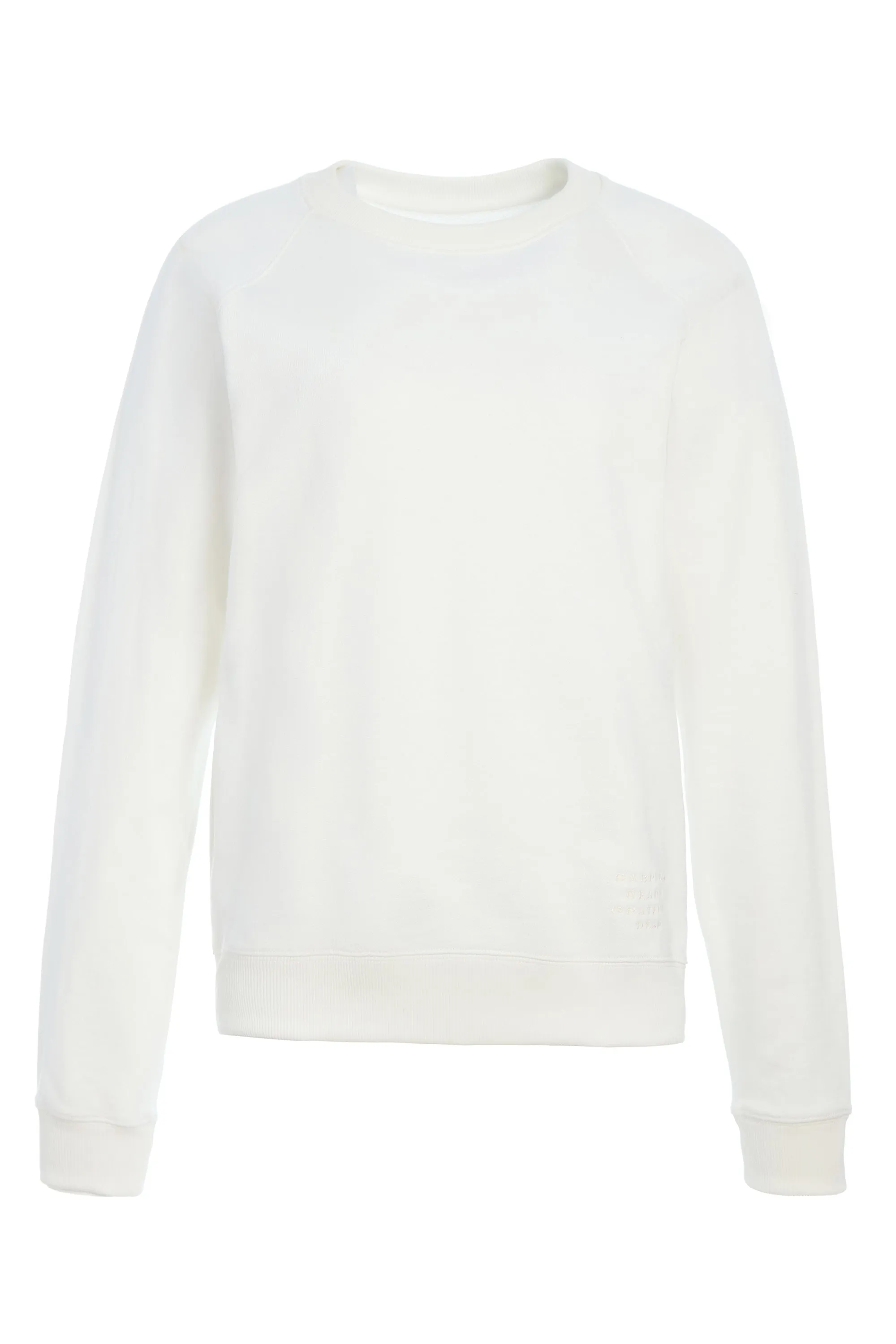 Royston Sweatshirt in White Fine Cotton