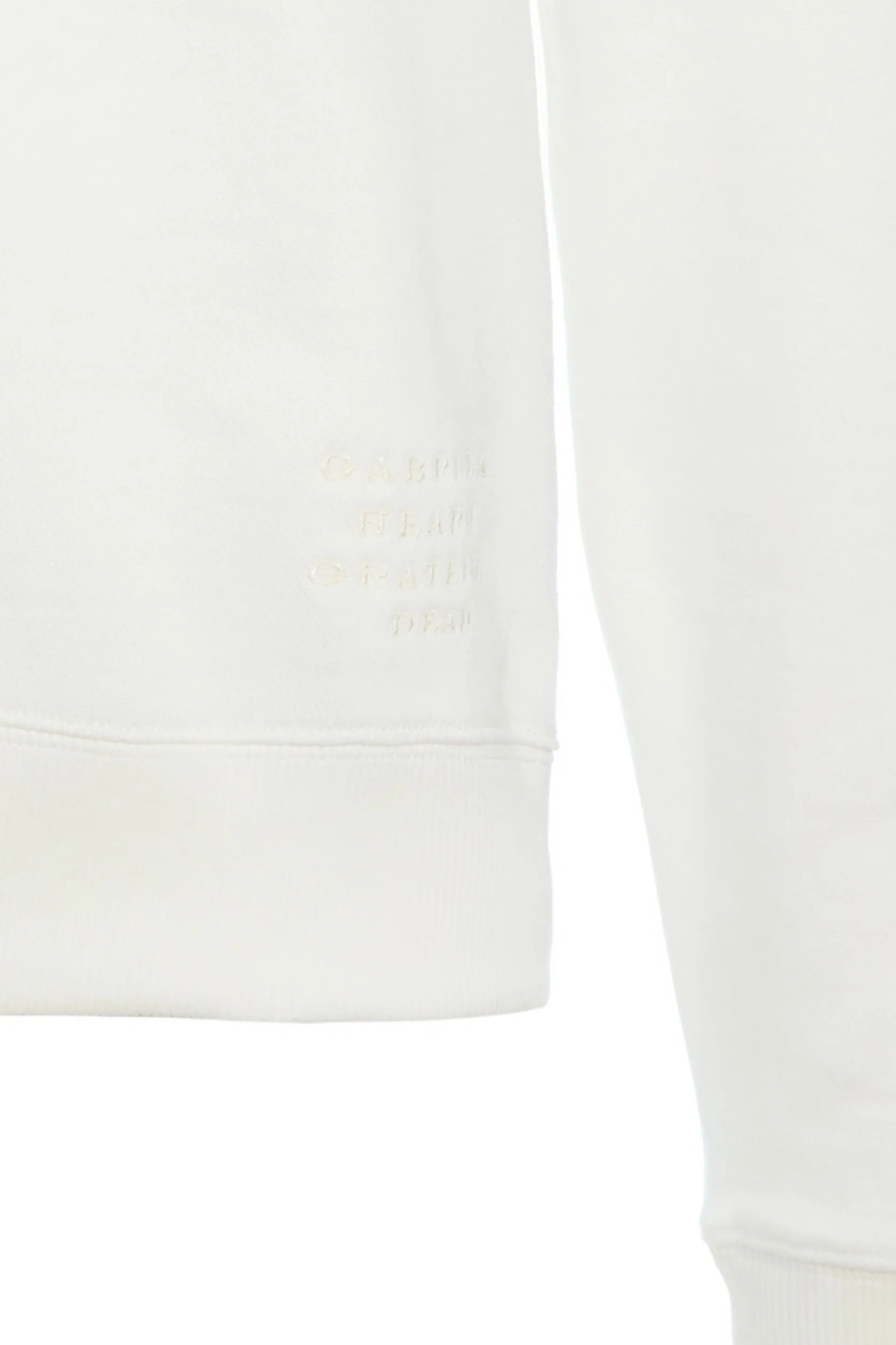 Royston Sweatshirt in White Fine Cotton