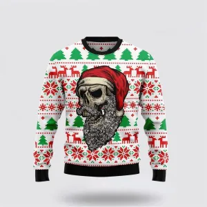 Skull Santa Claus Costume Ugly Christmas Sweater For Men And Women, Best Gift For Christmas, The Beautiful Winter Christmas Outfit