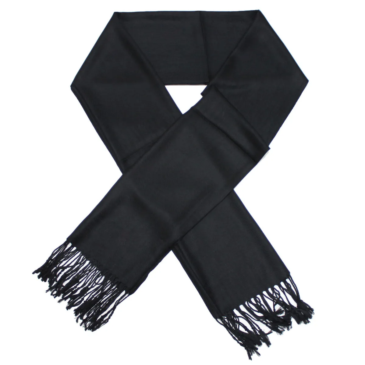 Solid Black Pashmina Scarves