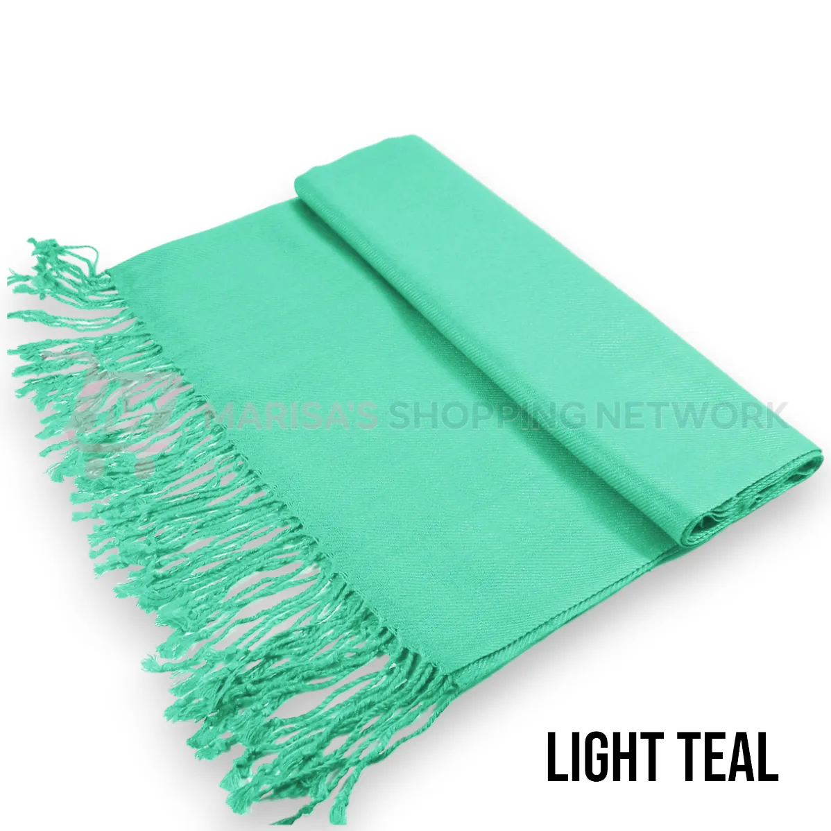 Solid Light Teal Pashmina Scarves