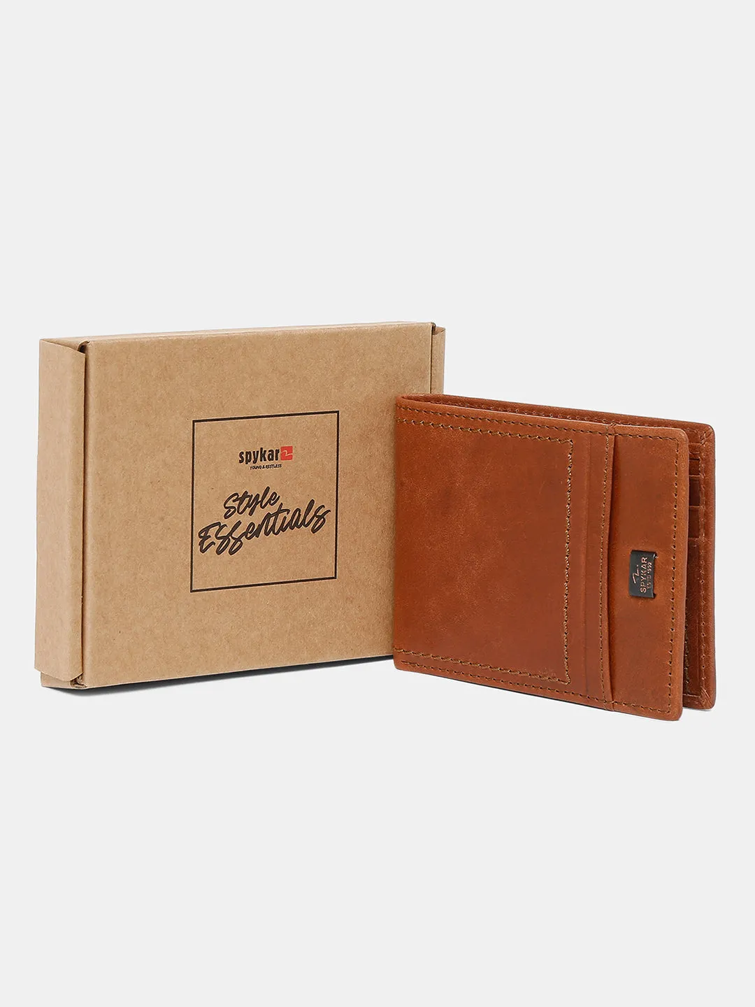 Spykar Men Brown Leather Wallet