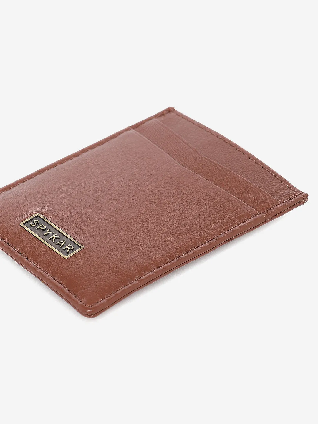 Spykar Men Tan Leather Money Clip