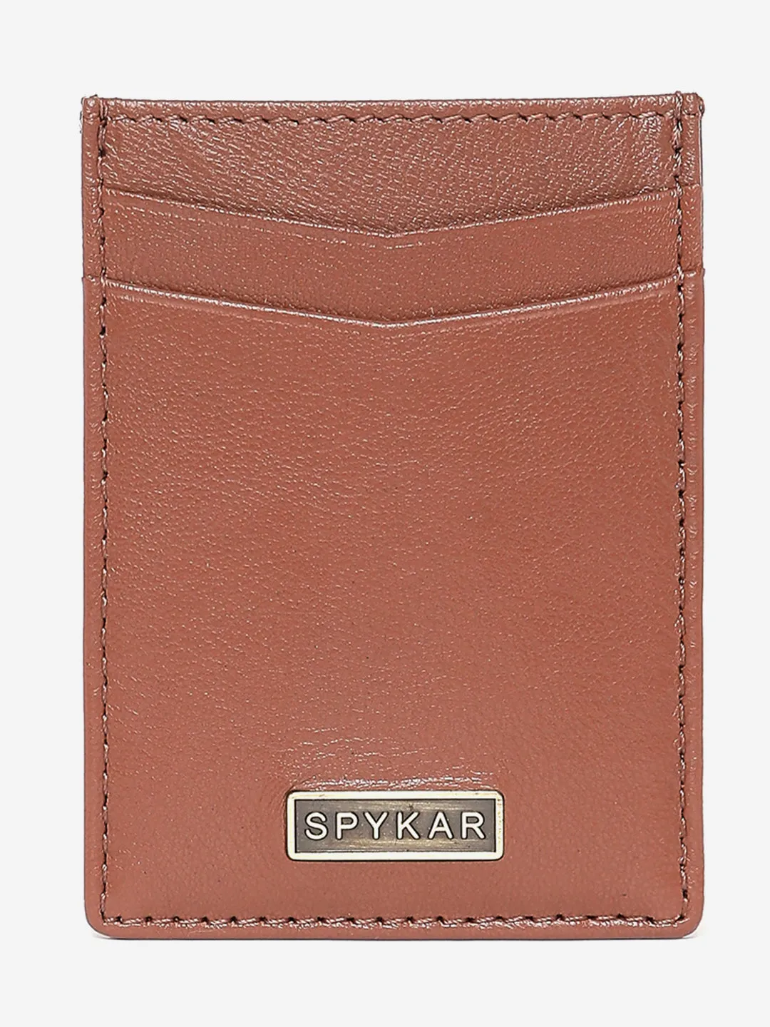 Spykar Men Tan Leather Money Clip