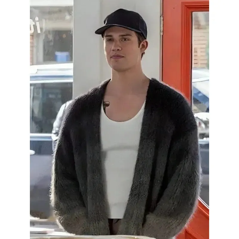 The Idea of You 2024 Nicholas Galitzine Gray Cardigan