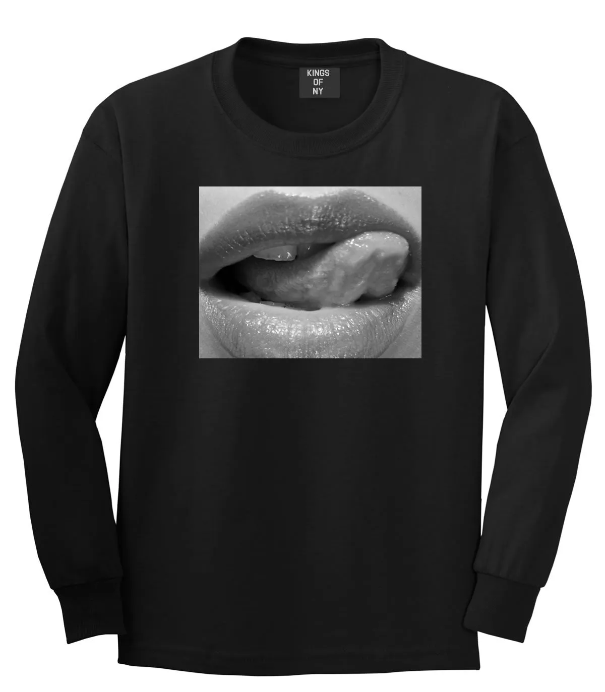 Togue Licking Lips Long Sleeve T-Shirt