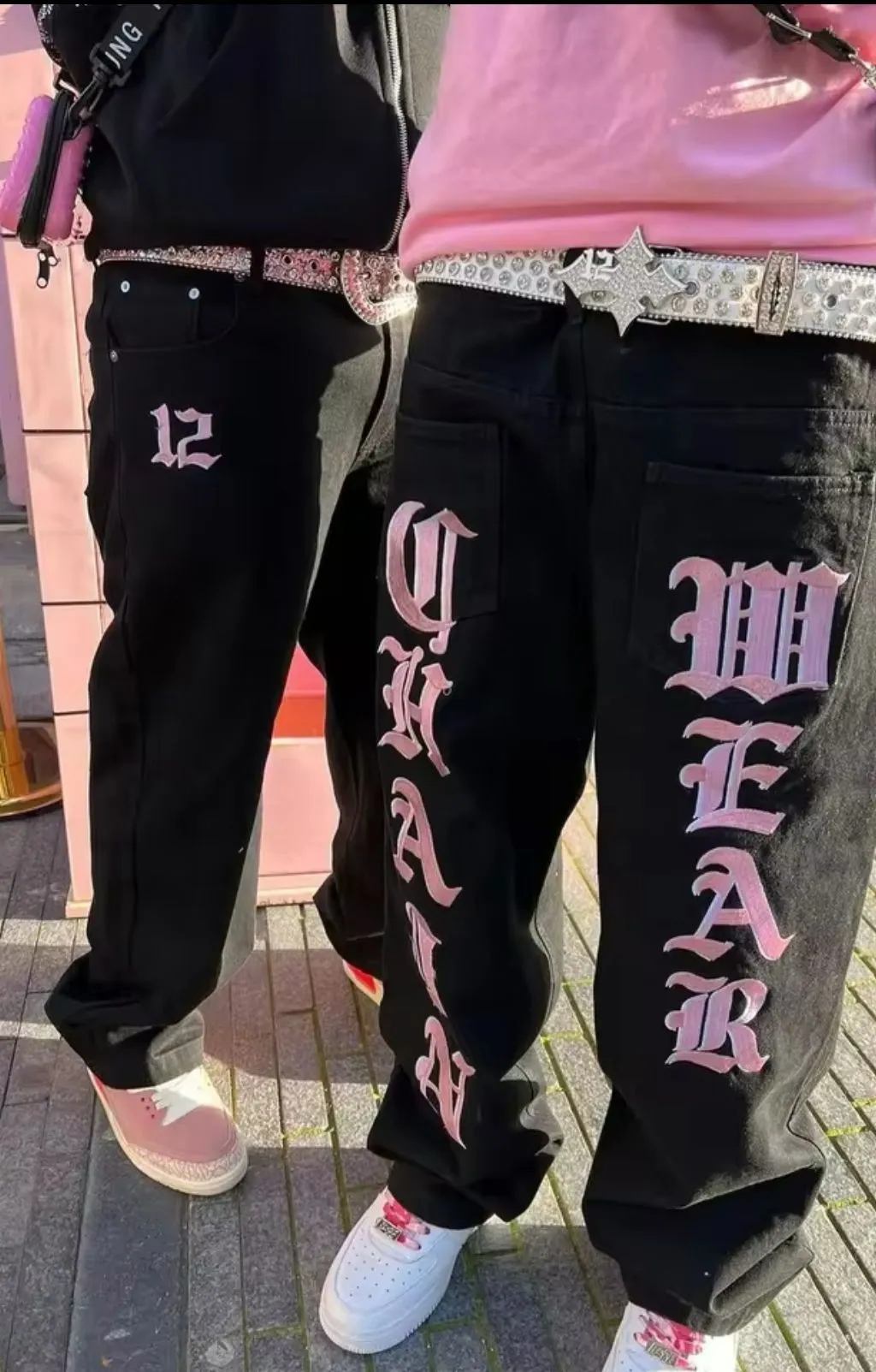 Toleet senior jeans Streetwear Y2g Jeans Hip Hop Letter Graphic Printed Jeans Men Harajuku Casual Loose Pants