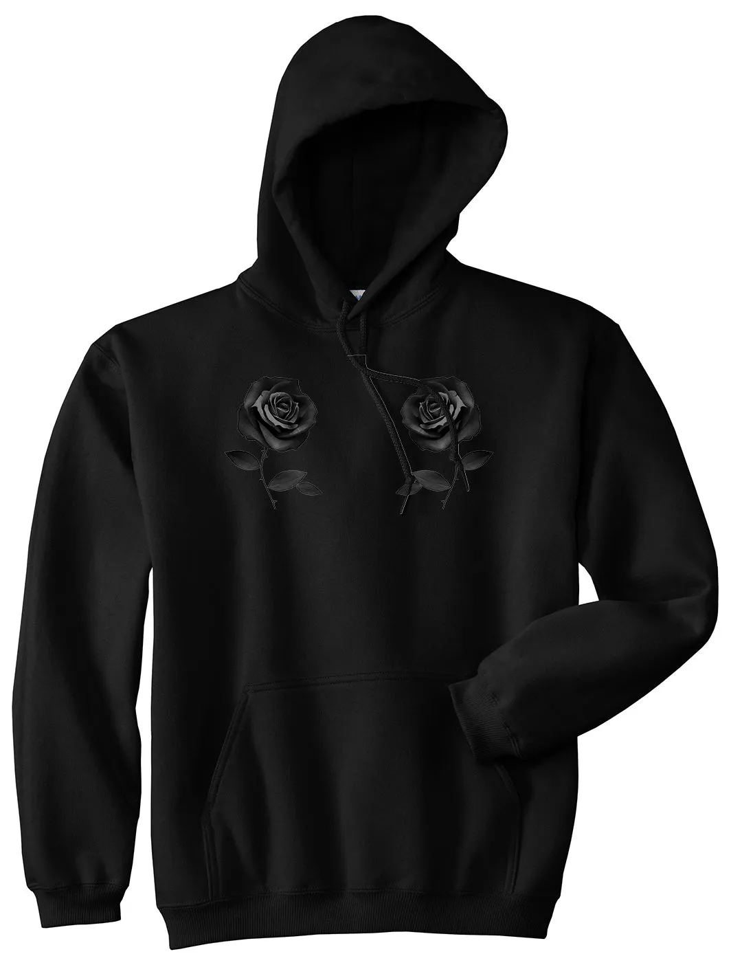 Two Roses Floral Pullover Hoodie