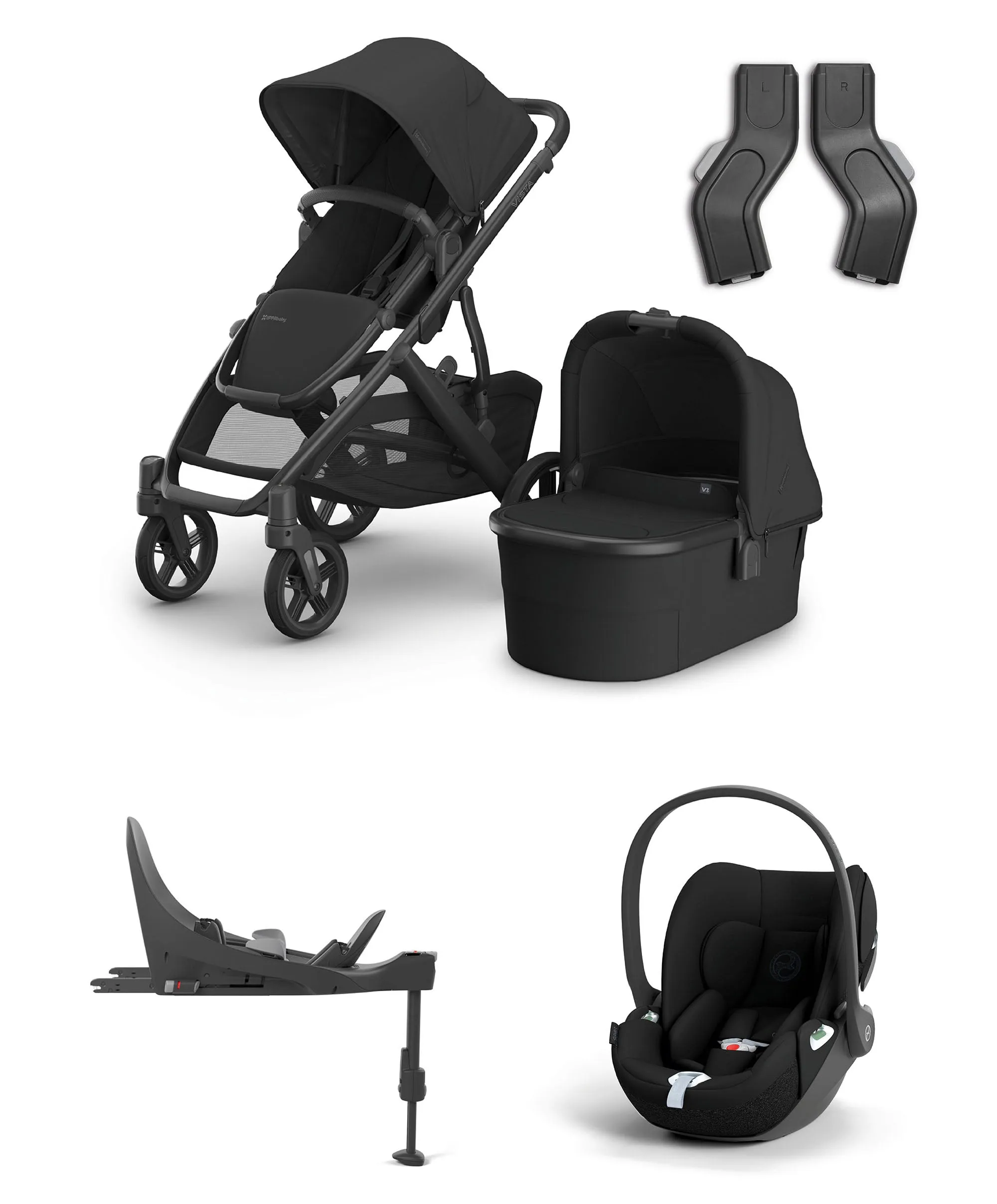 UPPAbaby Vista V3 Stroller Bundle with Cybex Cloud Car Seat – Jake