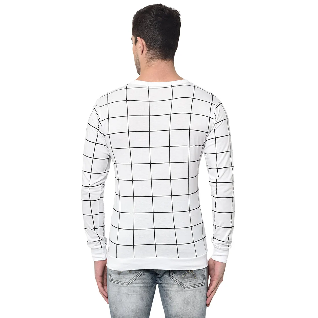 Vimal Jonney Full Sleeve White T-shirt For Men's