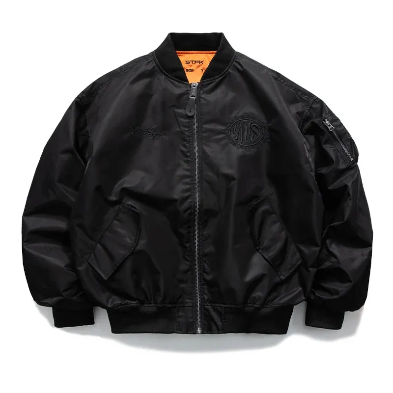 Vintage Embroidery Bomber Jacket - High Quality Baseball Uniform