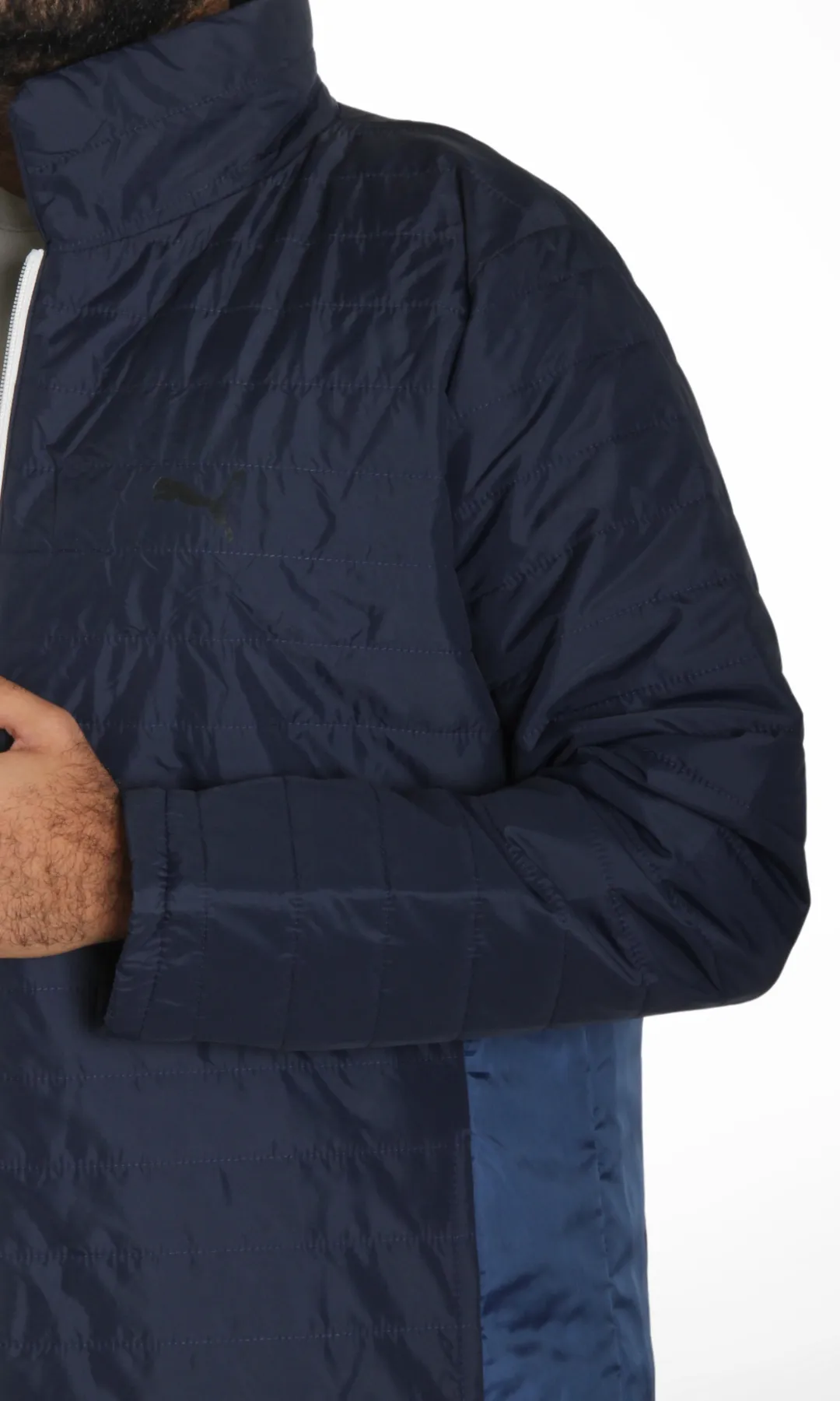 Waterproof PUMA Jacket (Dark Blue)-(Black Logo)