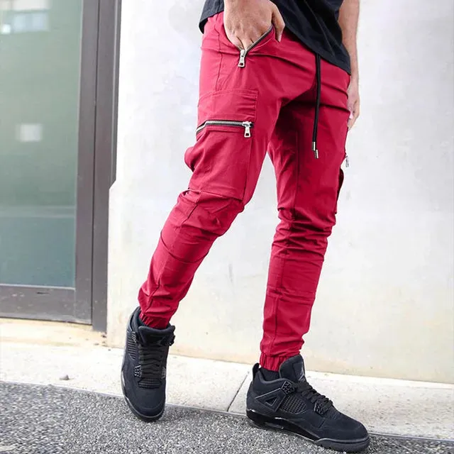 Wiaofellas Casual Cargo Pants Men Hip Hop Streetwear Jogger Pant Fashion Trousers Multi-Pocket Casual Joggers Sweatpants Men Pants