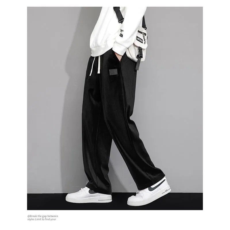 Wide-Leg Drape Trendy Casual Floor-Length Straight Pants Sweatpant