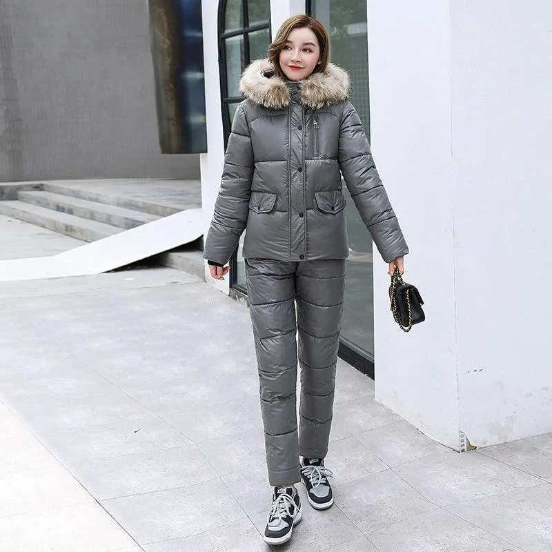 Women's Down Padded Jacket Suit