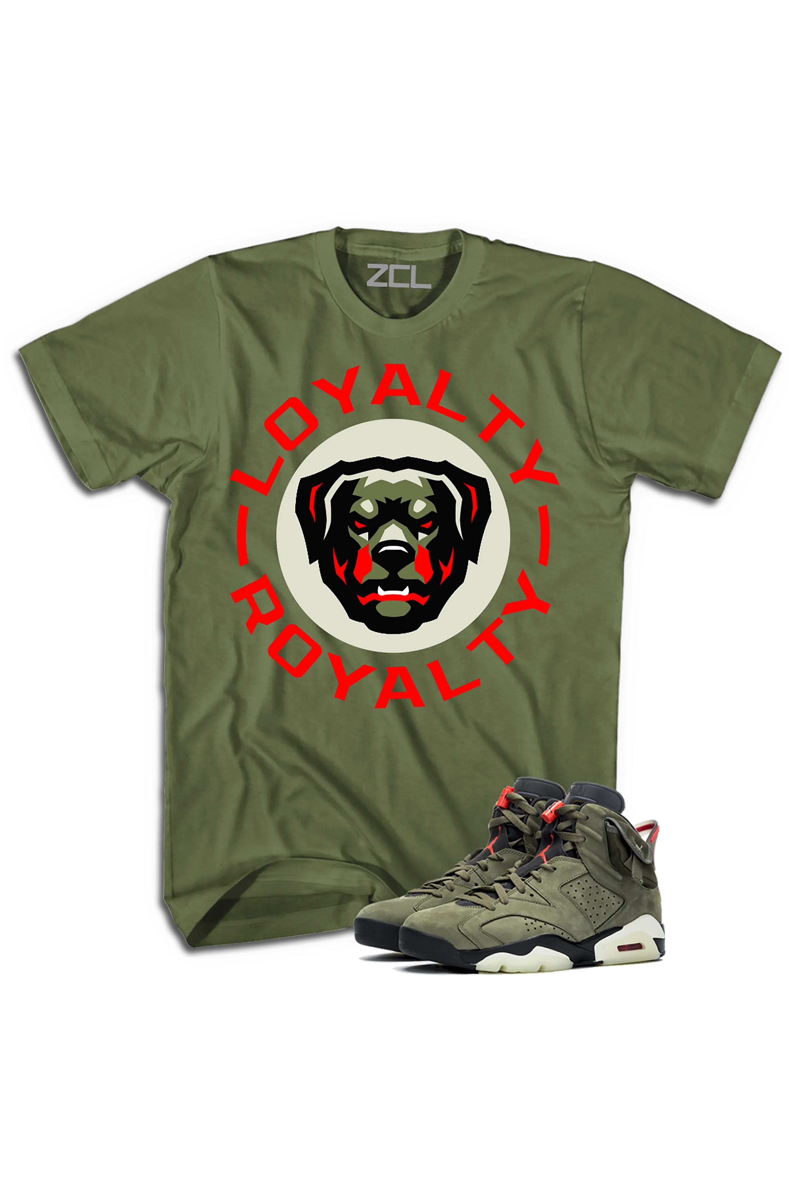 ZCL Loyalty-Royalty Jordan "Travis Scott" HookUp Tee (Olive)